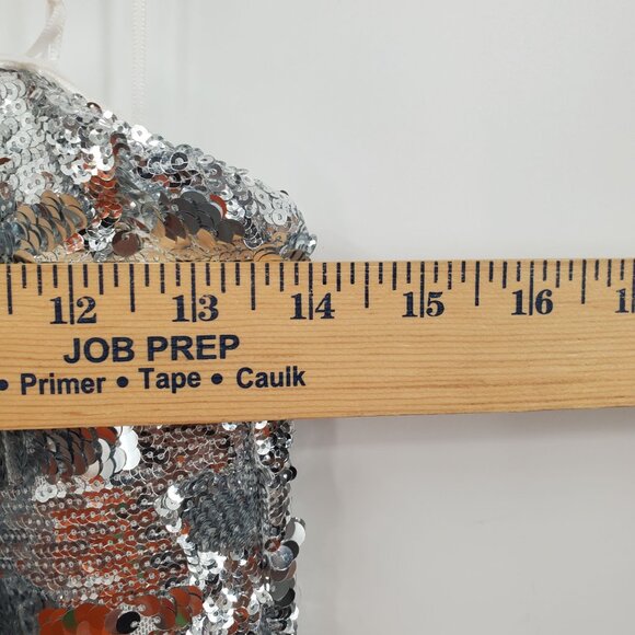 Elegant Silver Strapless Midi Dress - Picture 14 of 16